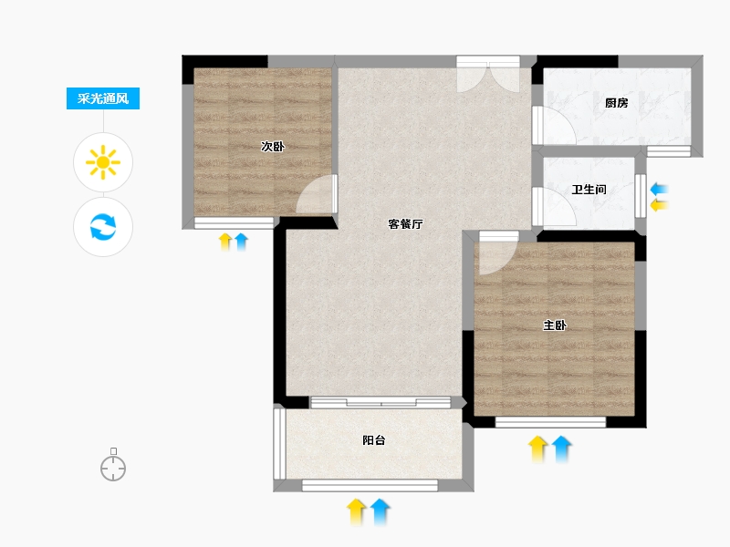 河南省-信阳市-兴福·康养城-66.00-户型库-采光通风