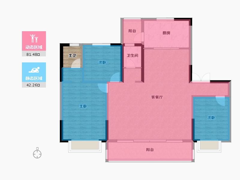 陕西省-榆林市-柏贤府-115.23-户型库-动静分区