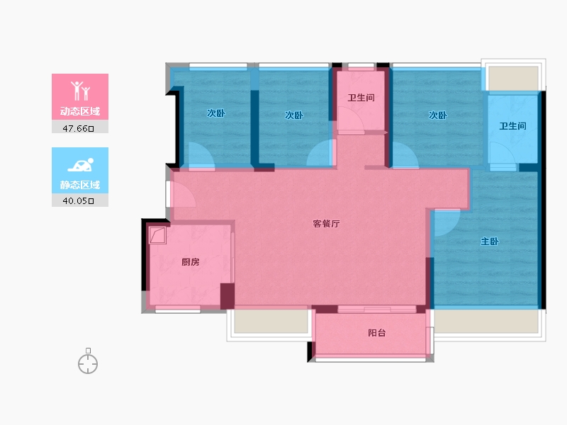 广东省-深圳市-坪山城投·鸿鹄里-77.59-户型库-动静分区