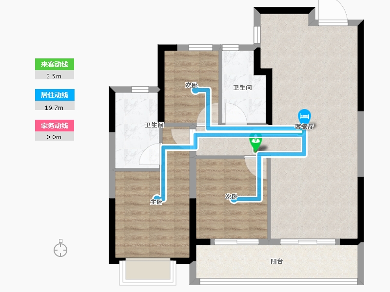 浙江省-宁波市-城投绿城·N30°梦想城-79.00-户型库-动静线