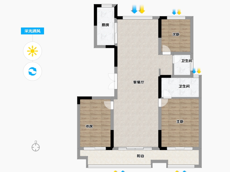 河南省-商丘市-住友·翰林府-100.00-户型库-采光通风