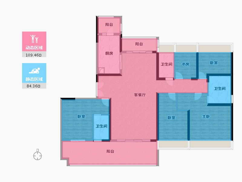 广东省-惠州市-碧桂园滨江府-174.09-户型库-动静分区