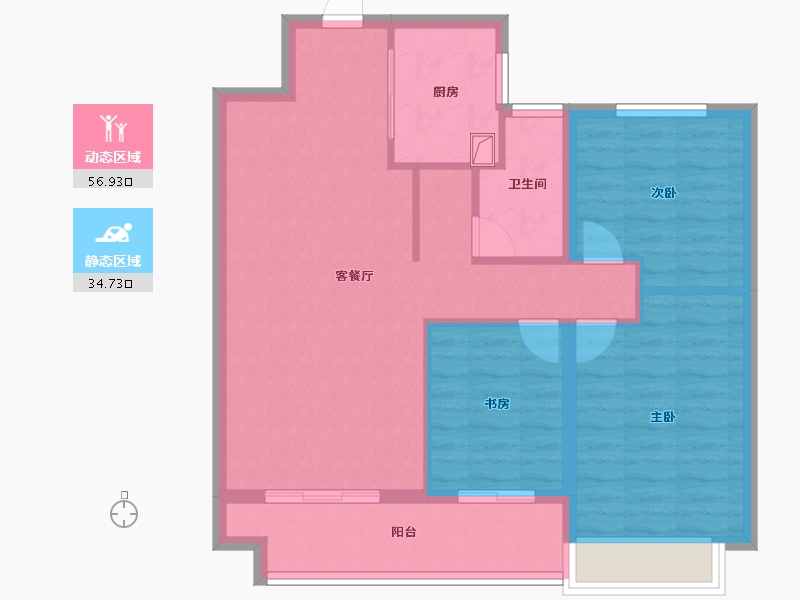 山西省-临汾市-光宇·誉品-82.40-户型库-动静分区