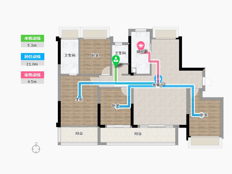 江苏省-南京市-建发缦云-114.40-户型库-动静线