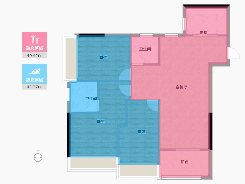 广东省-深圳市-城建云宸汇-82.67-户型库-动静分区