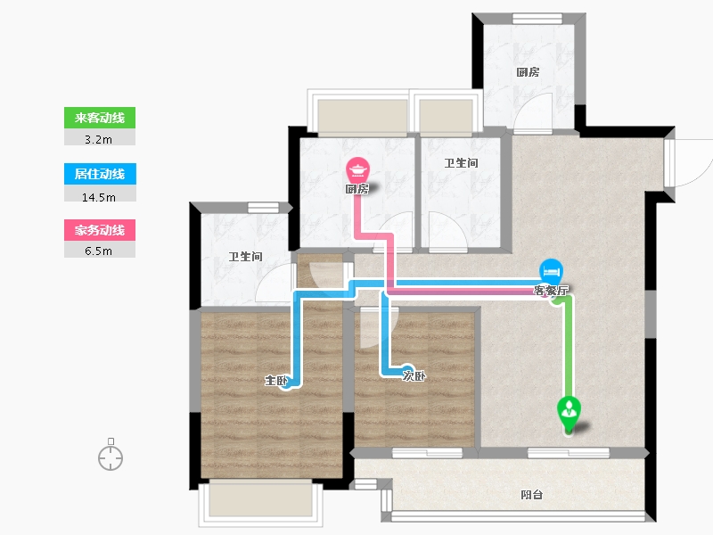 湖北省-武汉市-保亿未来长江城-80.00-户型库-动静线