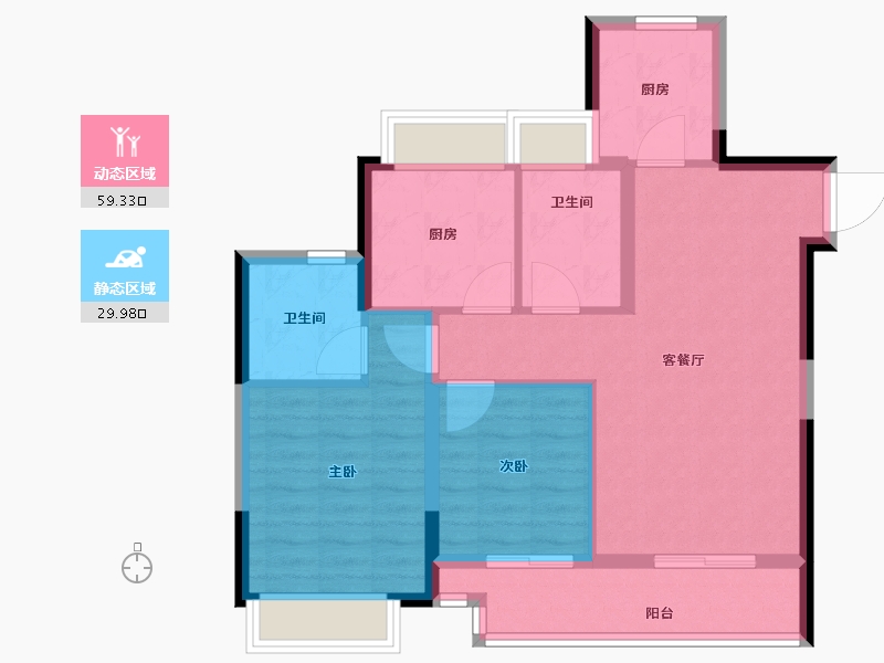 湖北省-武汉市-保亿未来长江城-80.00-户型库-动静分区