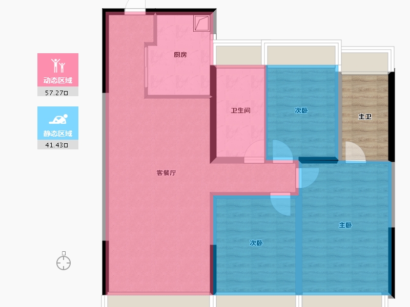 吉林省-长春市-保利天汇-94.42-户型库-动静分区