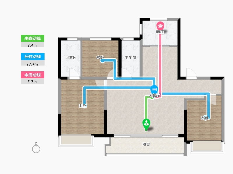 陕西省-榆林市-德通·宽州府-114.00-户型库-动静线