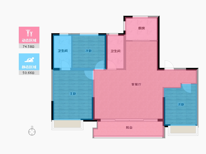 陕西省-榆林市-德通·宽州府-114.00-户型库-动静分区