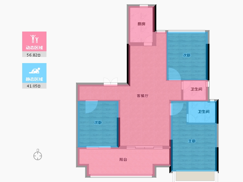 江西省-南昌市-赣地佳苑-88.00-户型库-动静分区