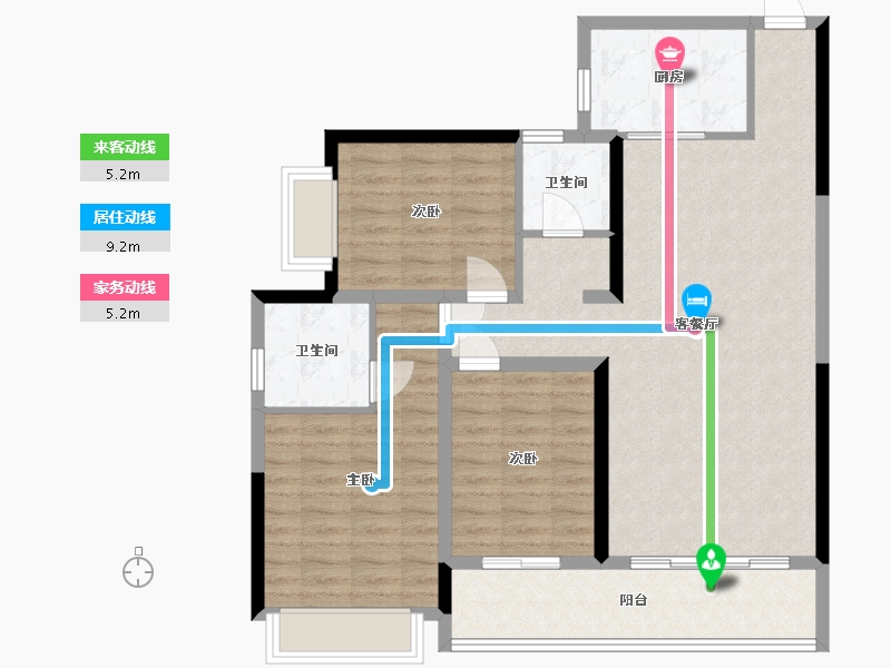 湖南省-衡阳市-恒建紫金湾-123.00-户型库-动静线