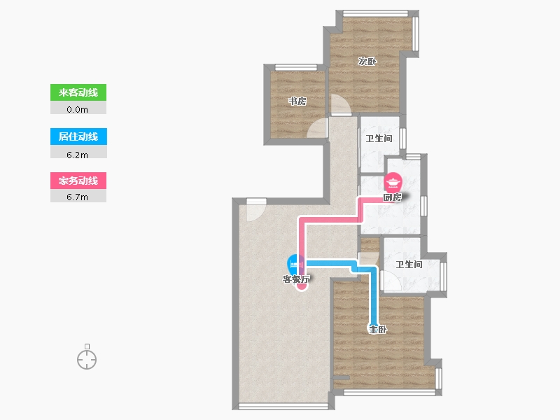 四川省-成都市-南城都汇5A期汇晴园-72.00-户型库-动静线