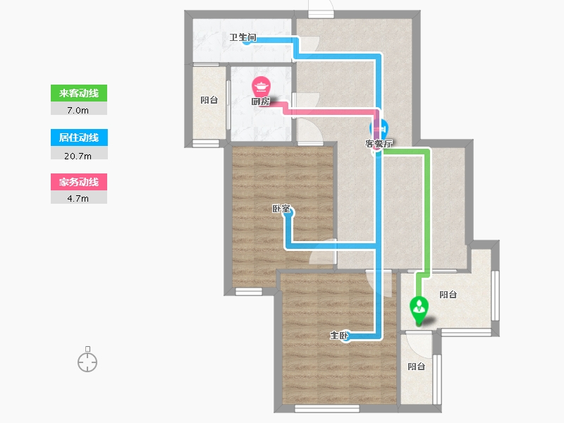 湖南省-长沙市-长房时代城-72.00-户型库-动静线