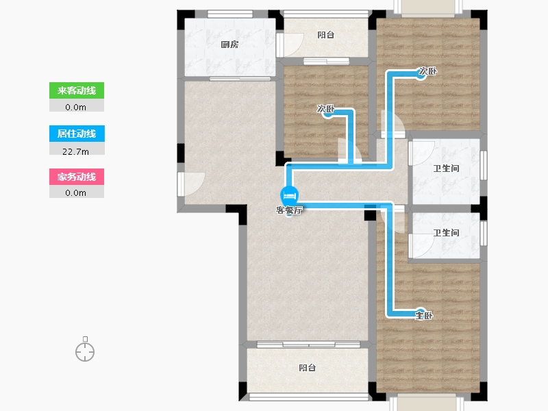 湖南省-永州市-永城珊瑚湾-99.70-户型库-动静线