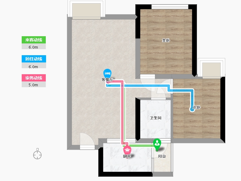 四川省-成都市-华润二十四城-二期-67.00-户型库-动静线