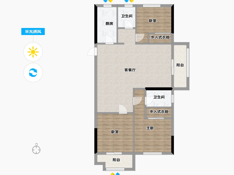 福建省-福州市-三盛璞悦府2期-102.00-户型库-采光通风