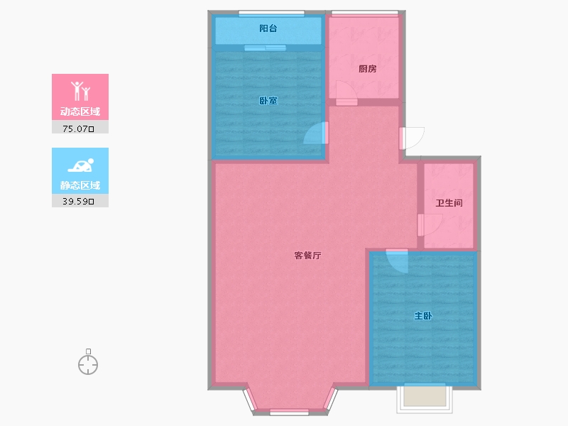 四川省-成都市-书香芳邻-76.70-户型库-动静分区