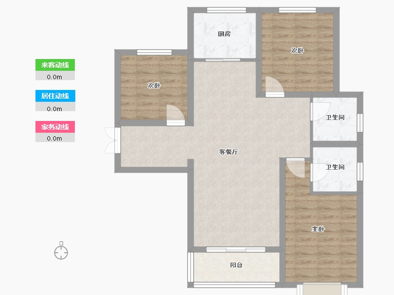 陕西省-渭南市-金域华府-93.62-户型库-动静线