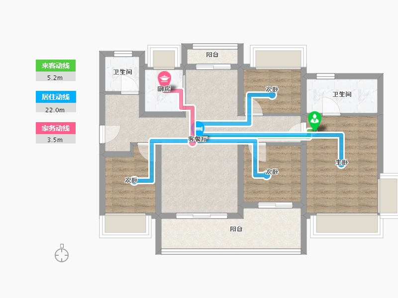 广东省-佛山市-爱情力高印玥万璟-97.00-户型库-动静线