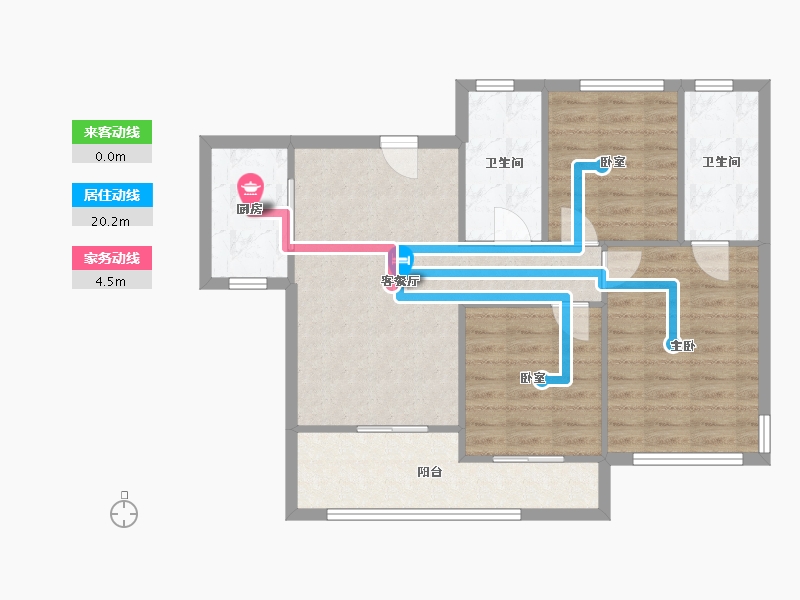 湖北省-武汉市-艺城紫金滨江-82.40-户型库-动静线