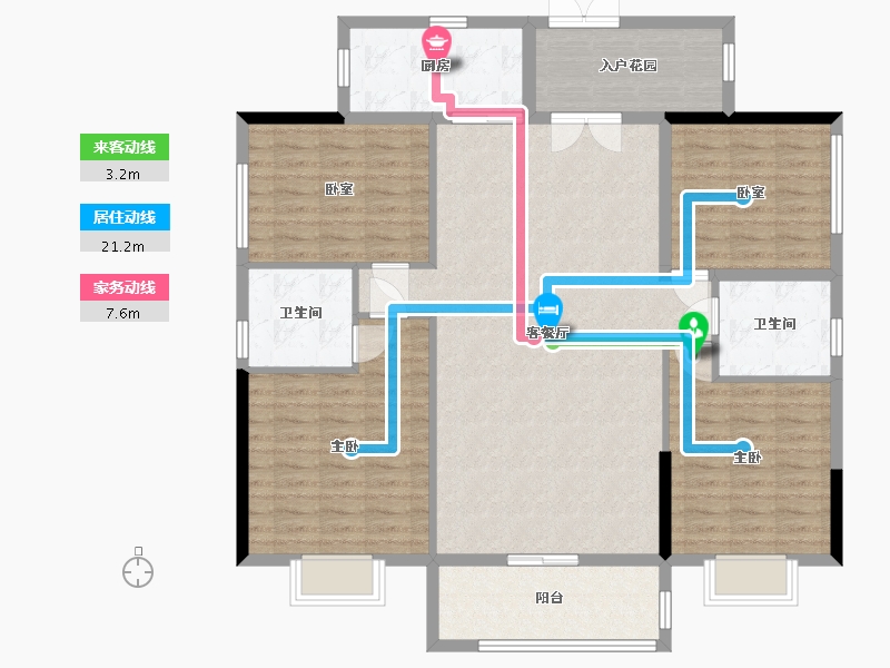 广东省-佛山市-佛山岳明湾二期-134.00-户型库-动静线