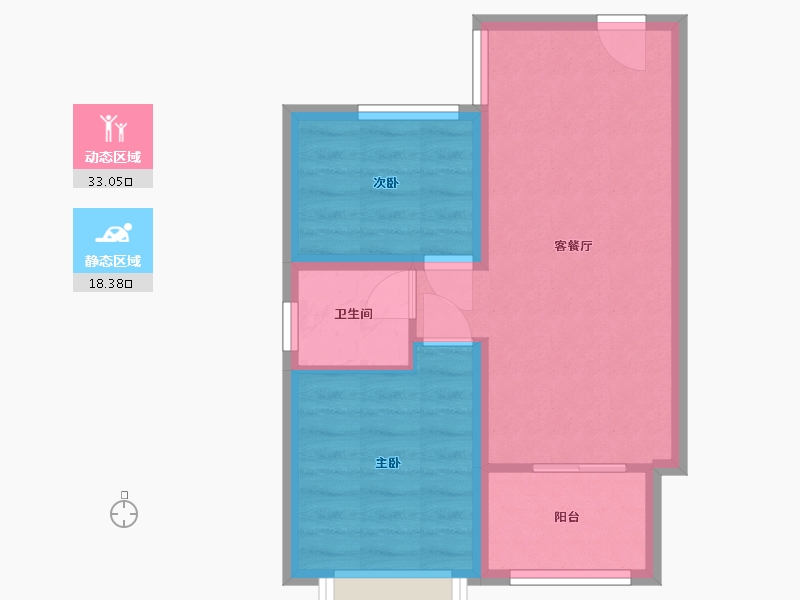 海南省-陵水黎族自治县-智汇城二期A区-53.60-户型库-动静分区