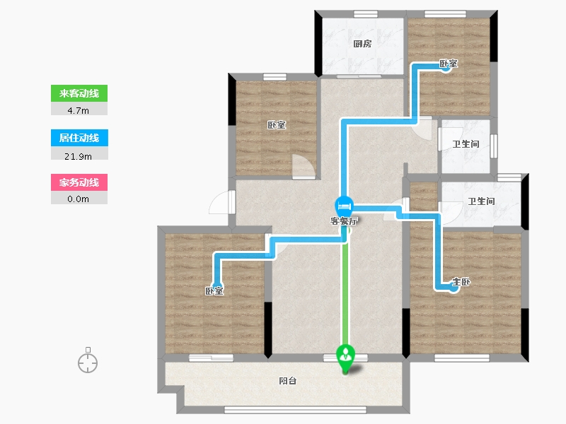 安徽省-宿州市-兰庭雅苑-116.00-户型库-动静线