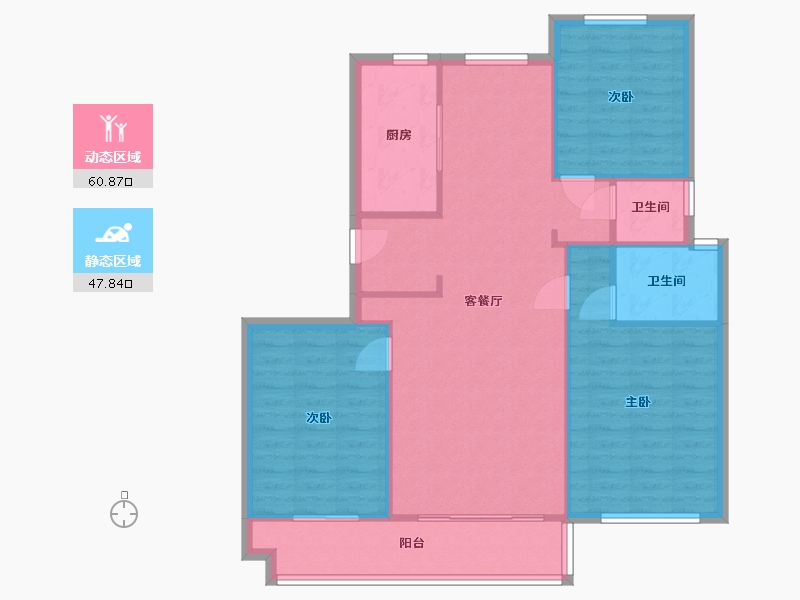 陕西省-咸阳市-崇文尚学-102.89-户型库-动静分区