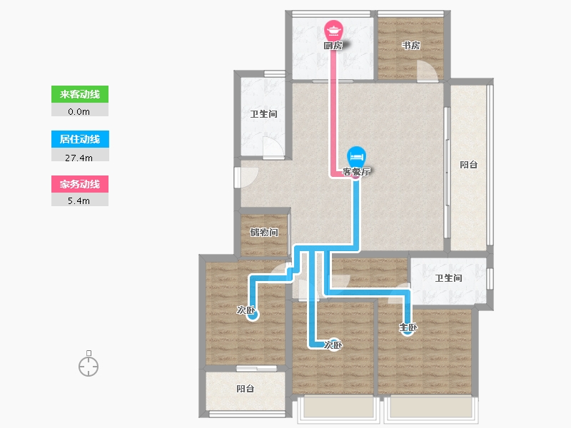 浙江省-杭州市-绿城滨江联发春来雅庭-117.60-户型库-动静线