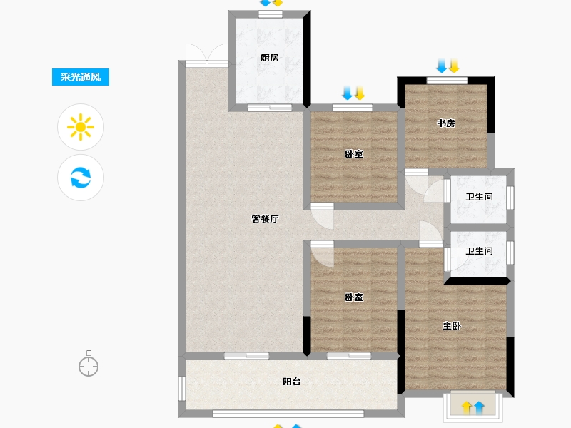 湖北省-宜昌市-炉子山小区-114.16-户型库-采光通风