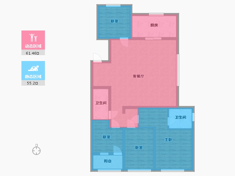 山东省-青岛市-金茂悦府-116.00-户型库-动静分区