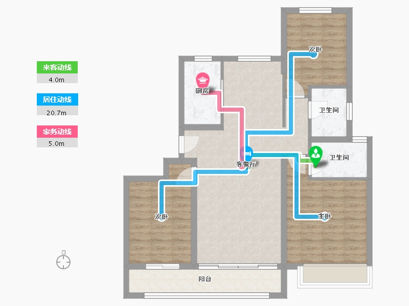 河北省-邯郸市-天正君悦府-118.60-户型库-动静线