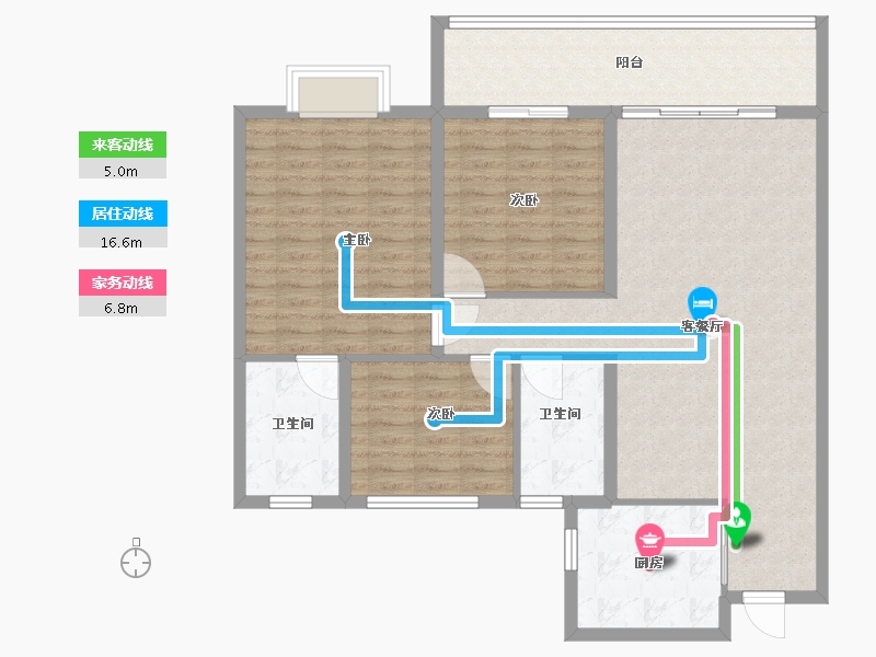 江苏省-南通市-柴湾小区-115.00-户型库-动静线