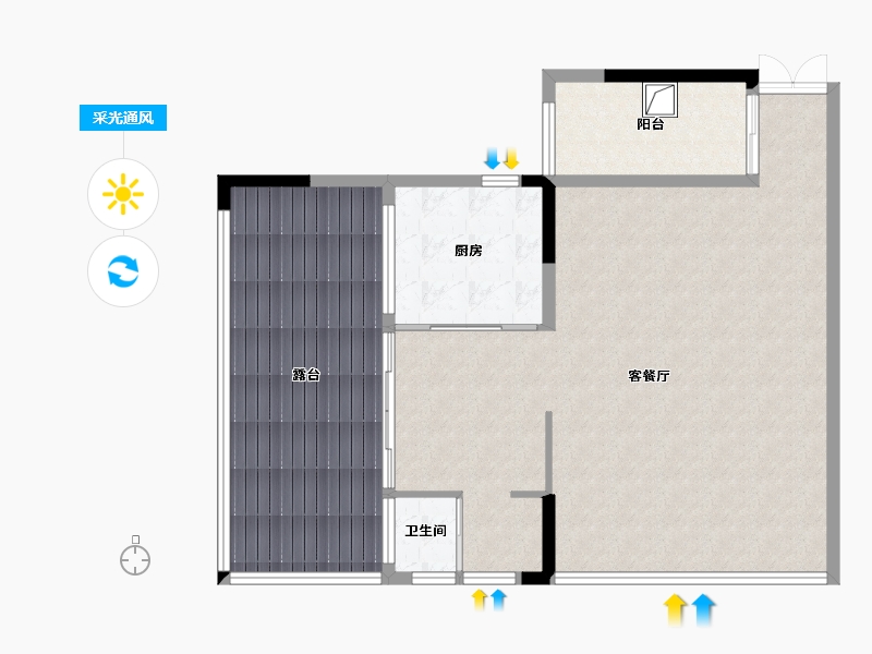 广东省-深圳市-蓝郡公馆-104.00-户型库-采光通风