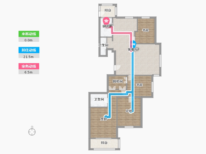 浙江省-温州市-方正大厦-120.00-户型库-动静线