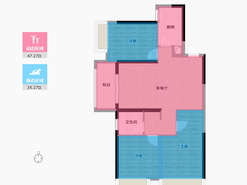 河南省-郑州市-东原阅城一期-74.16-户型库-动静分区