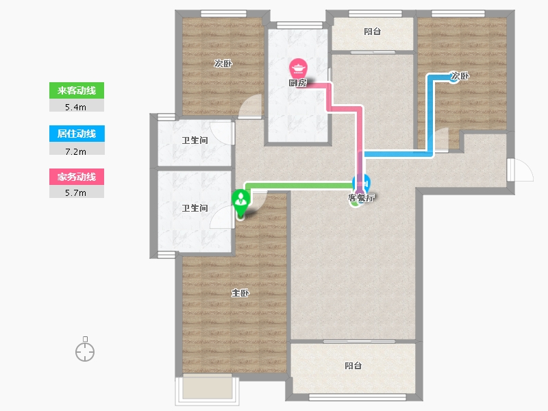 河南省-洛阳市-绿都塞纳春天-114.72-户型库-动静线