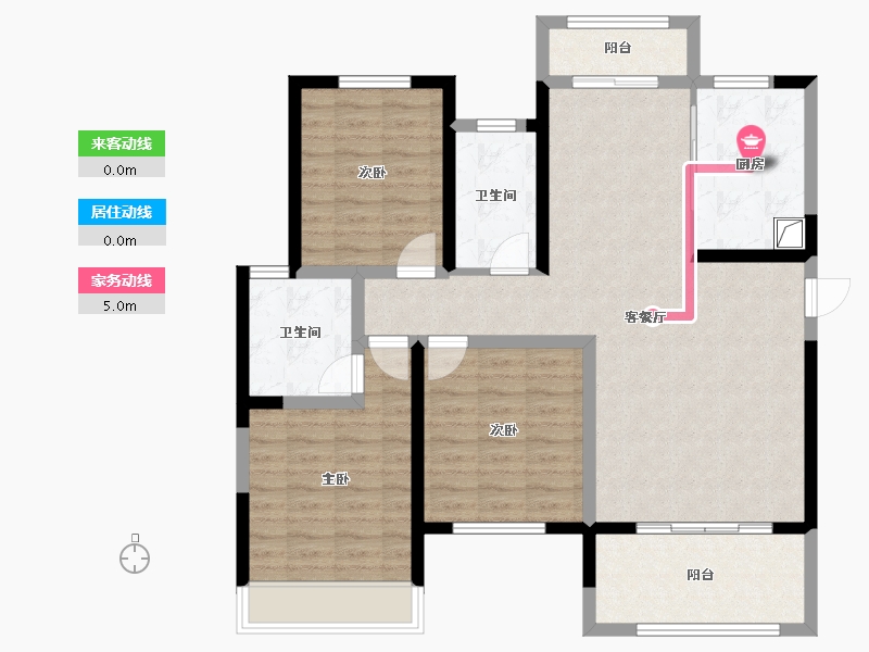 河南省-安阳市-建业壹号城邦-104.00-户型库-动静线