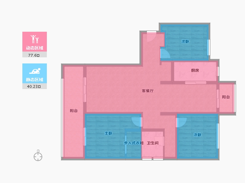 山西省-临汾市-玉秀湾-105.00-户型库-动静分区