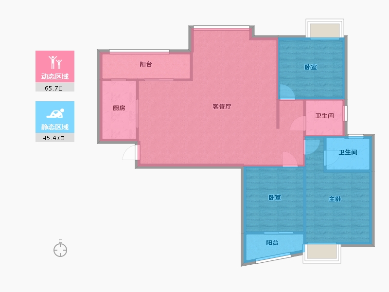 福建省-泉州市-美仙山花苑-二期-109.00-户型库-动静分区