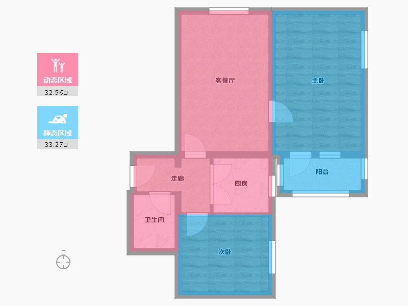 北京-北京市-裕民东里-50.40-户型库-动静分区