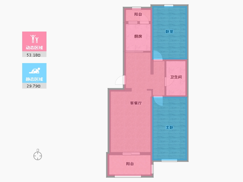 北京-北京市-北潞芳家园-90.00-户型库-动静分区