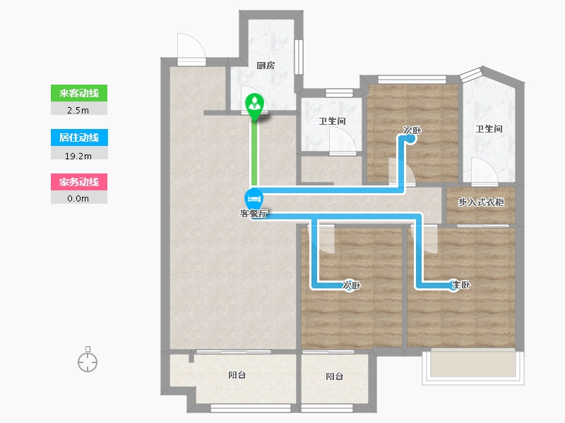 山东省-临沂市-君澜凤凰城-86.53-户型库-动静线