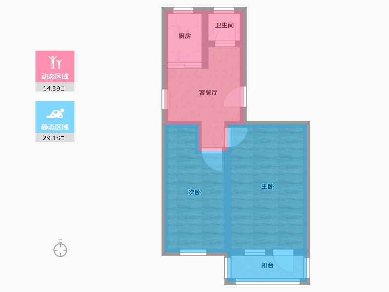 北京-北京市-展春园-44.32-户型库-动静分区