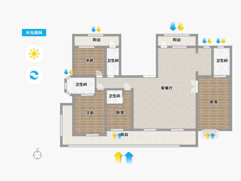 河北省-保定市-中山瑞府-192.00-户型库-采光通风