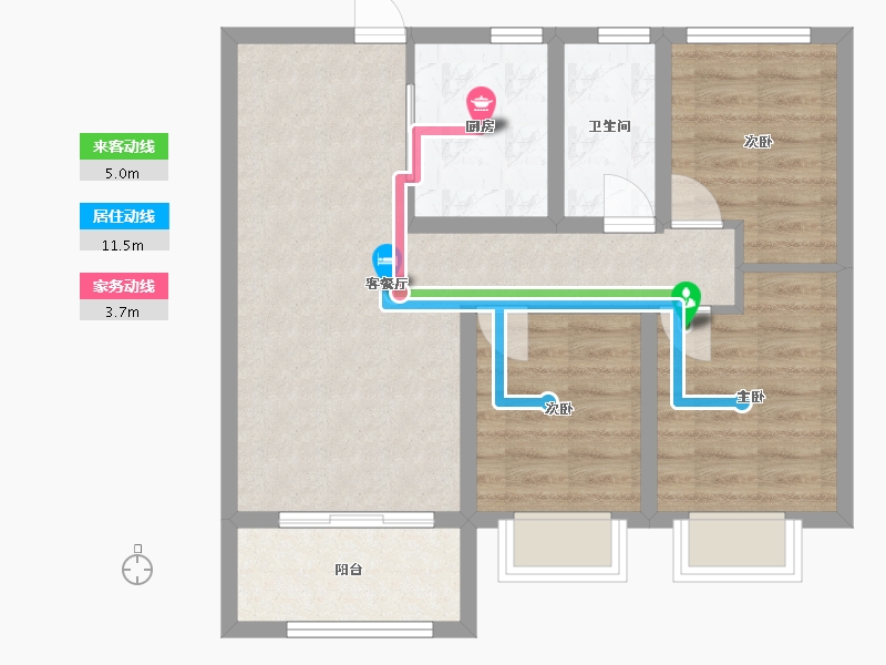 山西省-太原市-保利和光尘樾-75.00-户型库-动静线