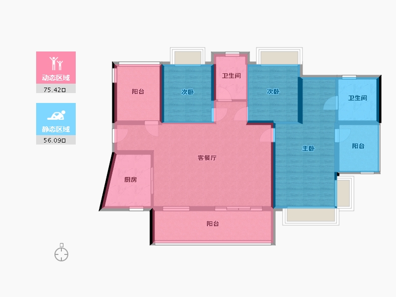 湖南省-株洲市-蓝溪谷-115.19-户型库-动静分区