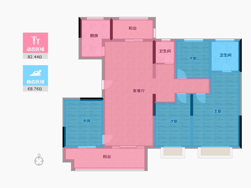 江苏省-宿迁市-明发首府-136.00-户型库-动静分区