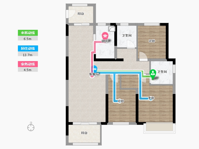 河南省-郑州市-正商兰庭华府二期-96.00-户型库-动静线